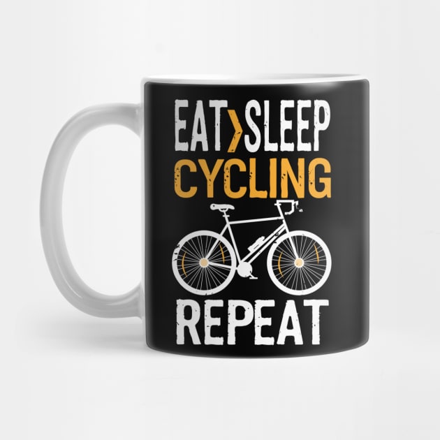 Eat Sleep Cycling Repeat Design by TF Brands